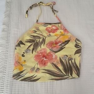 Hollister Tropical Print Halter Tank